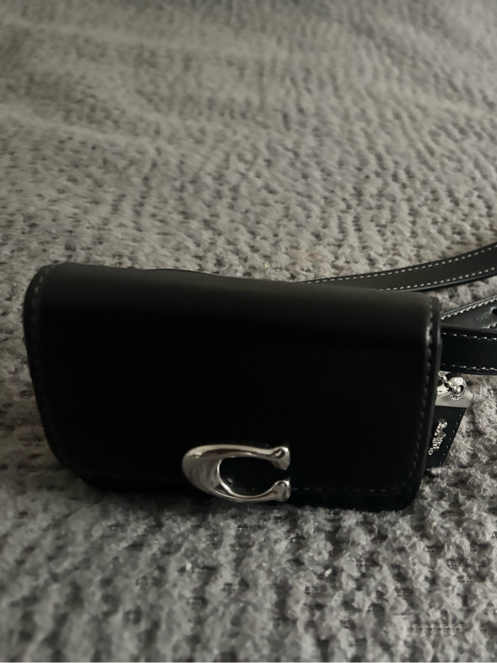 Coach Black Mini Crossbody with Silver 'C' Hardware